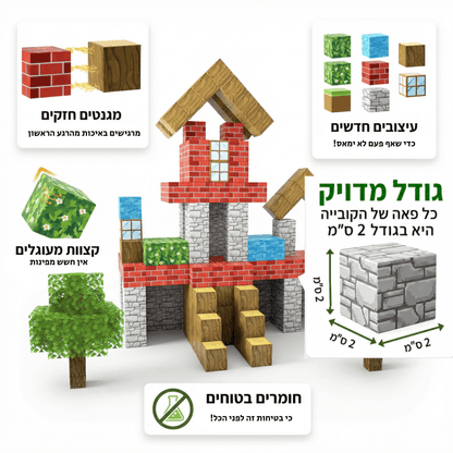 רילבלוק™ – משחק בנייה מגנטי