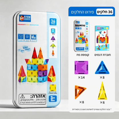 מגנטיילס™ - לוחות מגנטים מפזרי אור