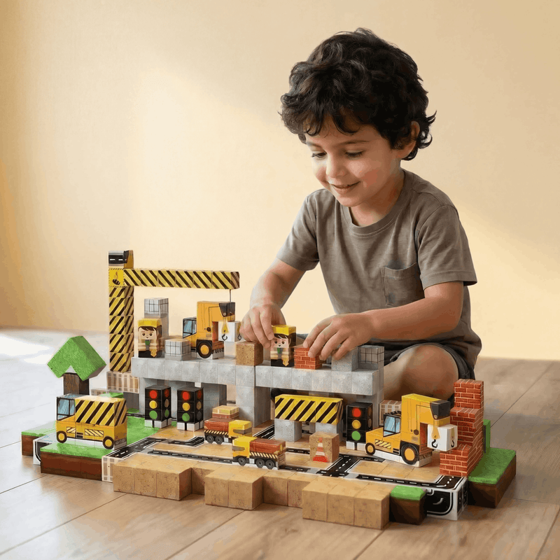 בילדבלוק™-  סט 100 קוביות מגנטיות